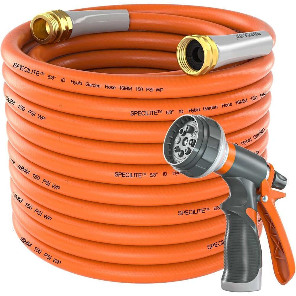 Garden Water Hose 100 ft x 5/8 in Heavy Duty, Flexible and Lightweight, Burst